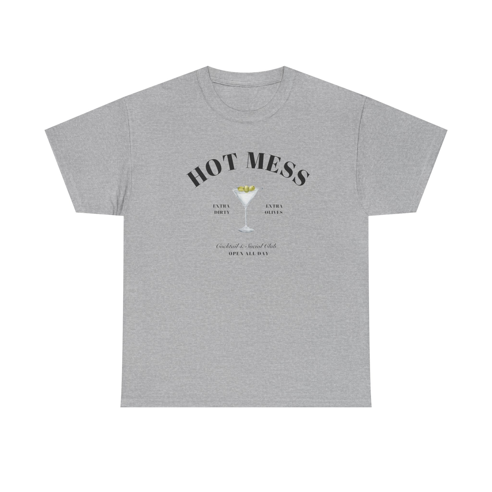 Hot Mess Cocktail Club Tee, Unisex Heavy Cotton Shirt