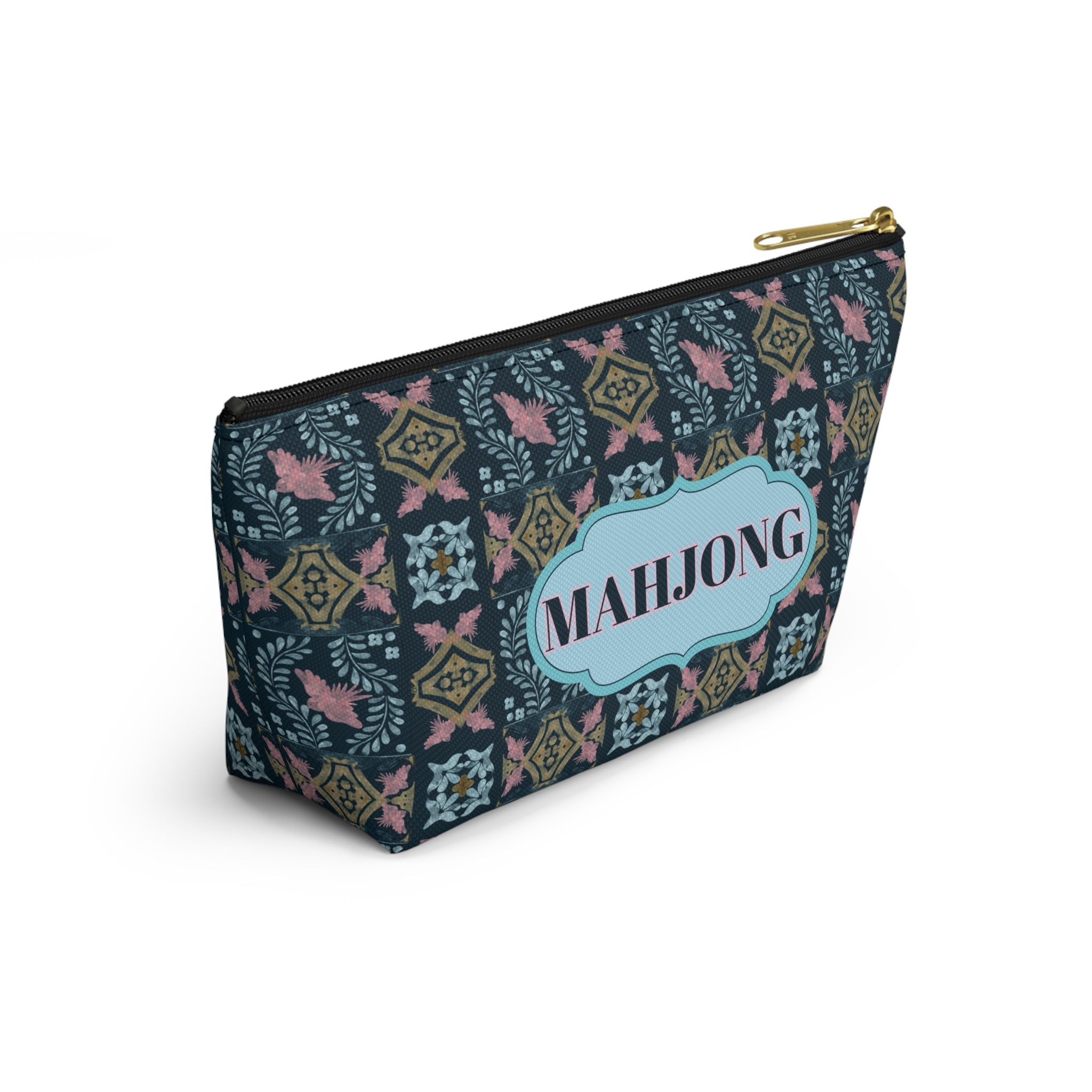 MAHJONG Tile Pouch Ornamental Navy