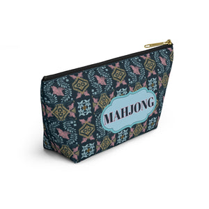 MAHJONG Tile Pouch Ornamental Navy
