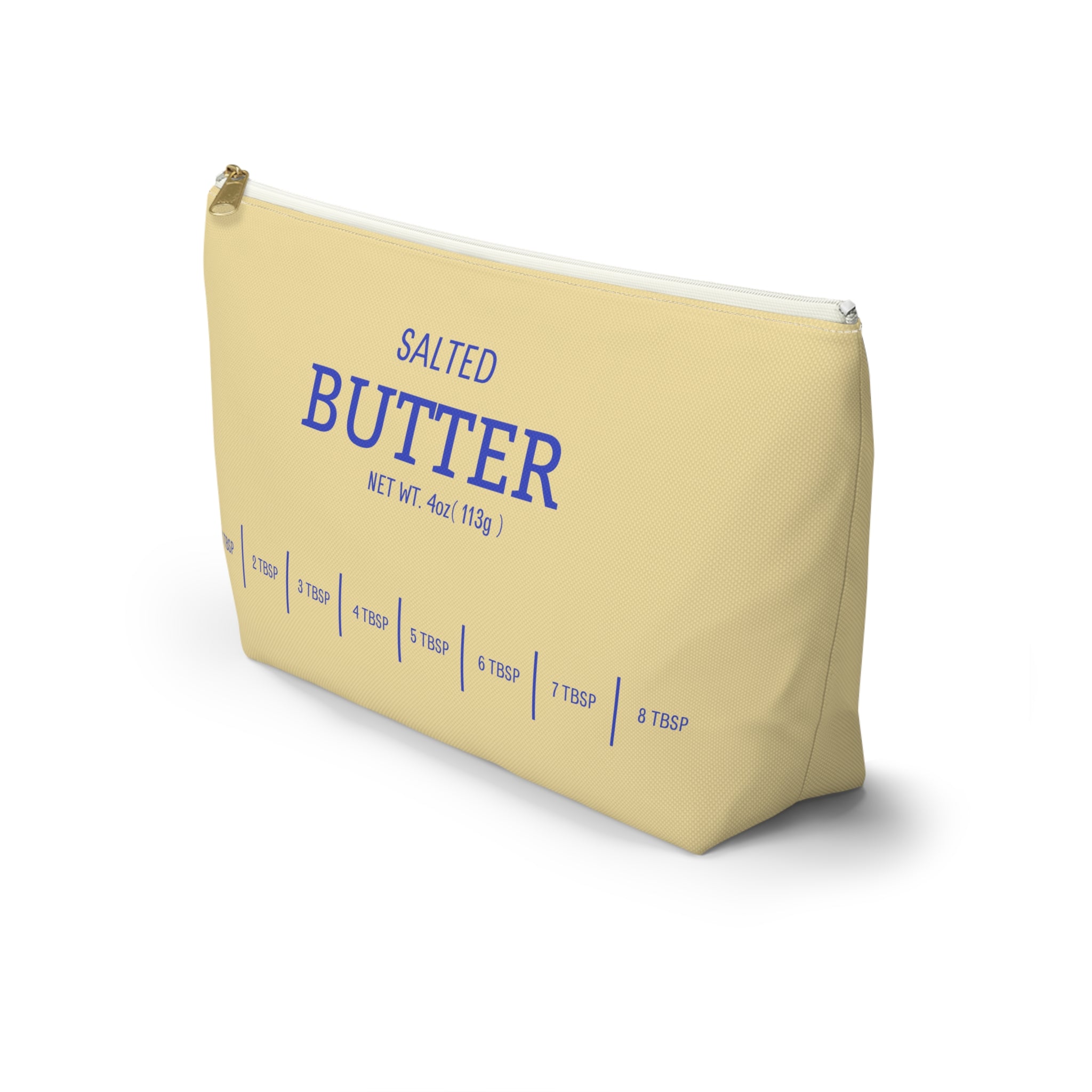 Stick of Butter Jewelry Pouch, Yellow Funny Gift for Foodie Chief, Cooks, Hostess, Pencil Case, Cooking Utensil Bag
