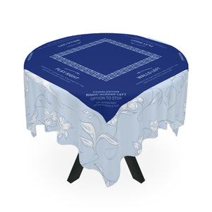 Blue Birdie Tablecloth, Grandmillennial Table Cover, Hostess Gift, Charleston Rules, Beginner Instructions