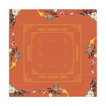Orange Koi Mahjong Instructional Tablecloth, Great for Beginners, Game Night Decor, Hostess Gift