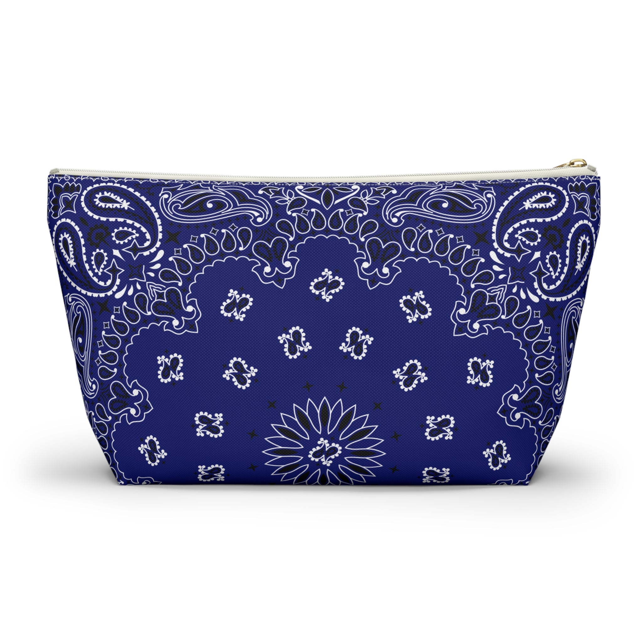 Midnight Blue Bandana Jewelry Pouch, Costal Cowgirl, Travel Organizer, Gift for Her, Cosmetic Makeup Accessory Case, Rodeo Western Classic