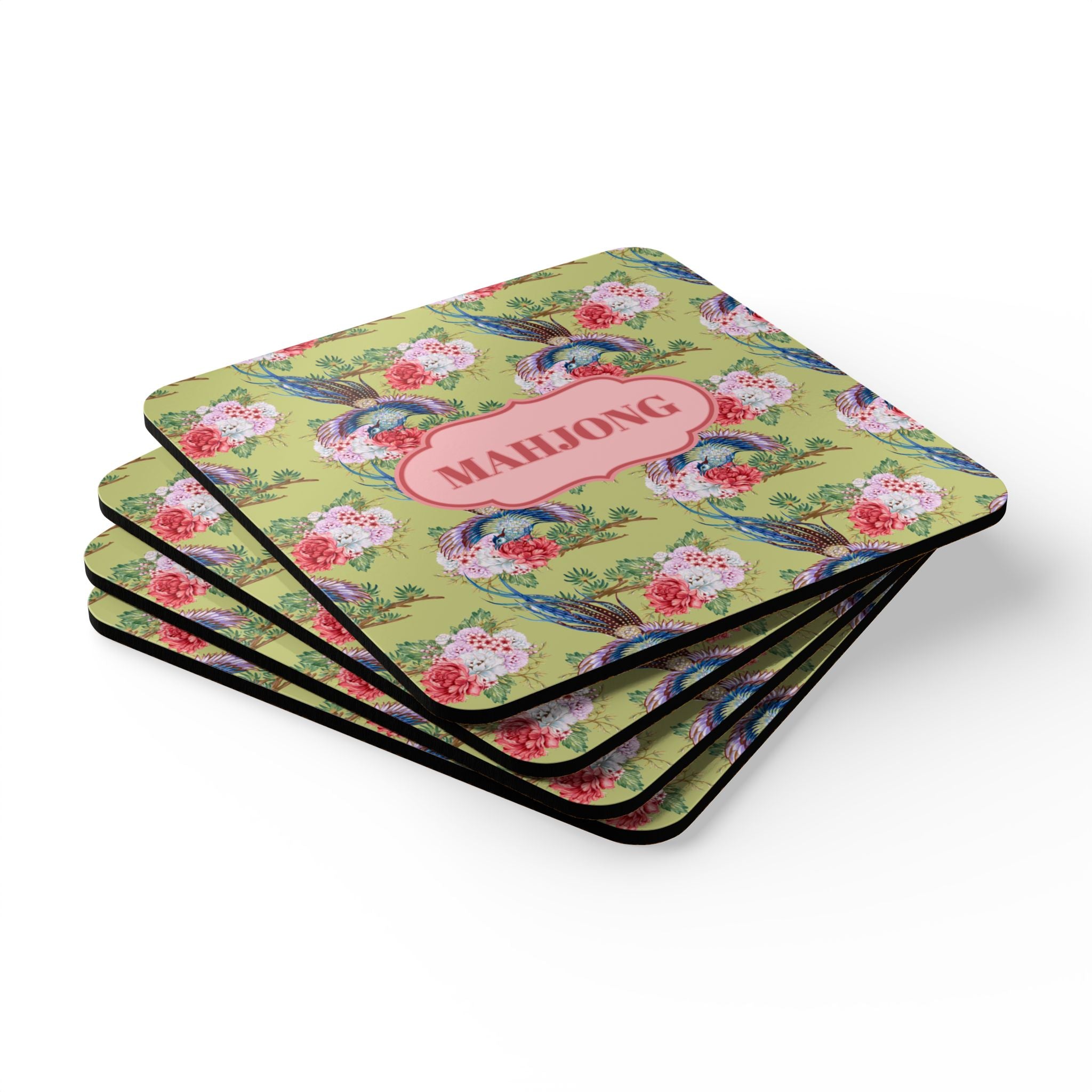Mahjong Corkwood Coaster Set Empress