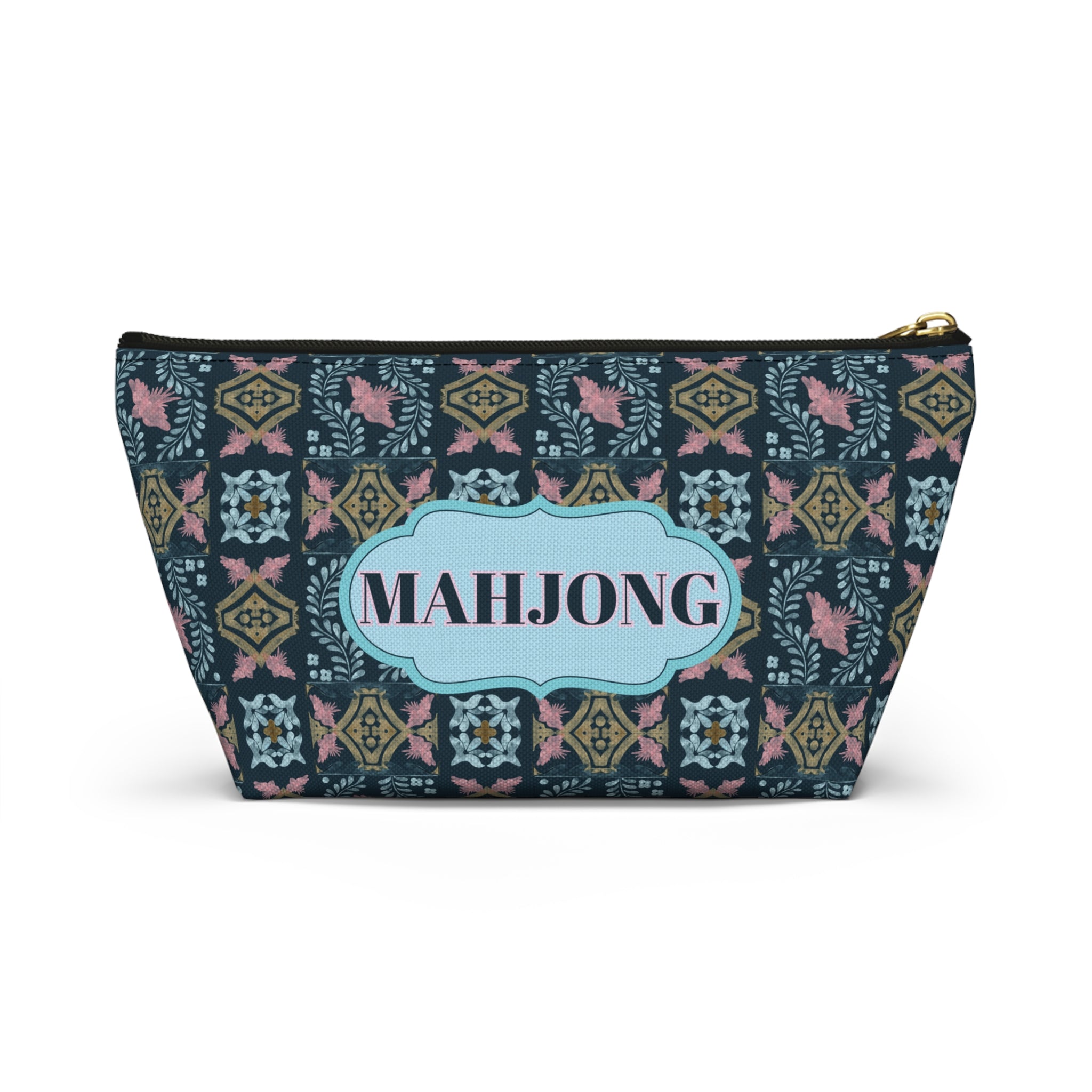 MAHJONG Tile Pouch Ornamental Navy