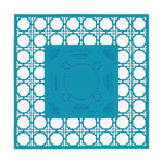 Teal Rattan Mahjong Tablecloth, Game Night Hostess Gift 55x55, Blue Palm Beach Vibe, Mahj, with instrucitons,Table Cover, Home Decor