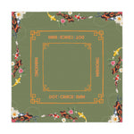 MAHJONG Tablecloth Koi Pond, Game Night, Hostess Gift, Green and Orange