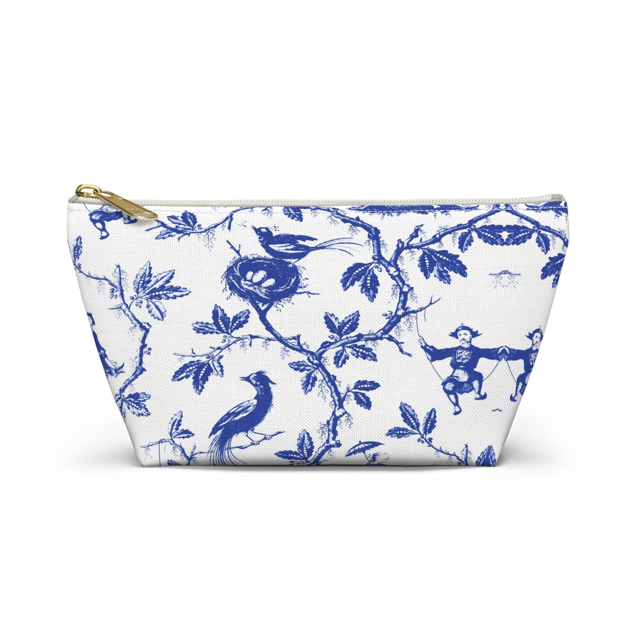 Chinoiserie Jewelry Pouch - Accessory Case, Travel Organizer, Pencil Bag, Gift for Her, Makeup Bag, Cute Indigo Blue and White
