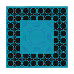 Teal & Black Rattan Mahjong Tablecloth, Game Night Hostess Gift 55x55, Palm Beach Vibe, Mahj, with instrucitons,Table Cover, Home Decor