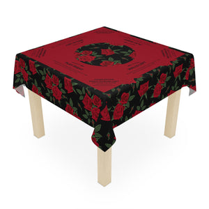 Red Roses Valentine's MAHJONG Tablecloth, 55 x 55