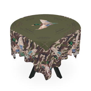 Duck Hunt Camo Mahjong Tablecloth, Camouflage, Guys Away Girls Will Play, Gaming Table Cover, Beginner, 55 x 55, Charleston Rules