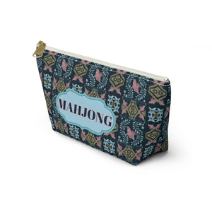 MAHJONG Tile Pouch Ornamental Navy