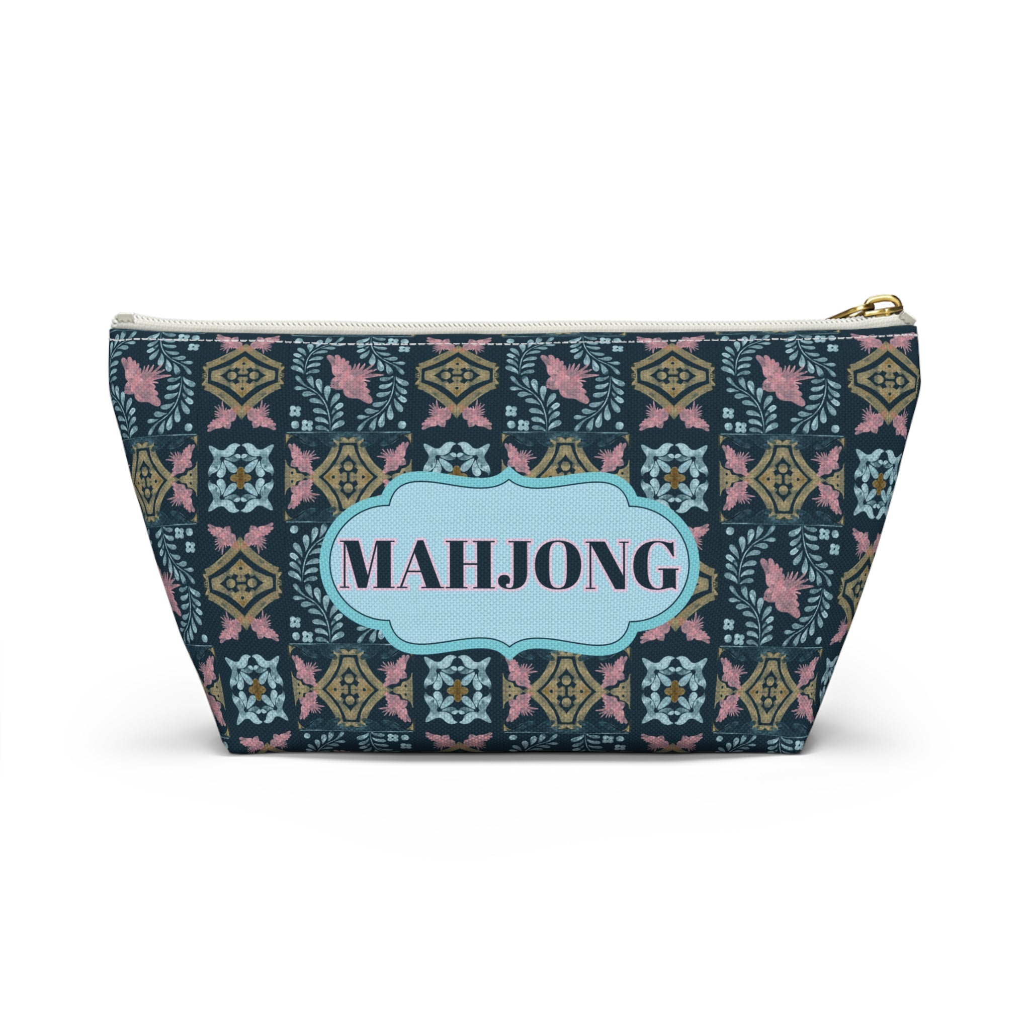 MAHJONG Tile Pouch Ornamental Navy