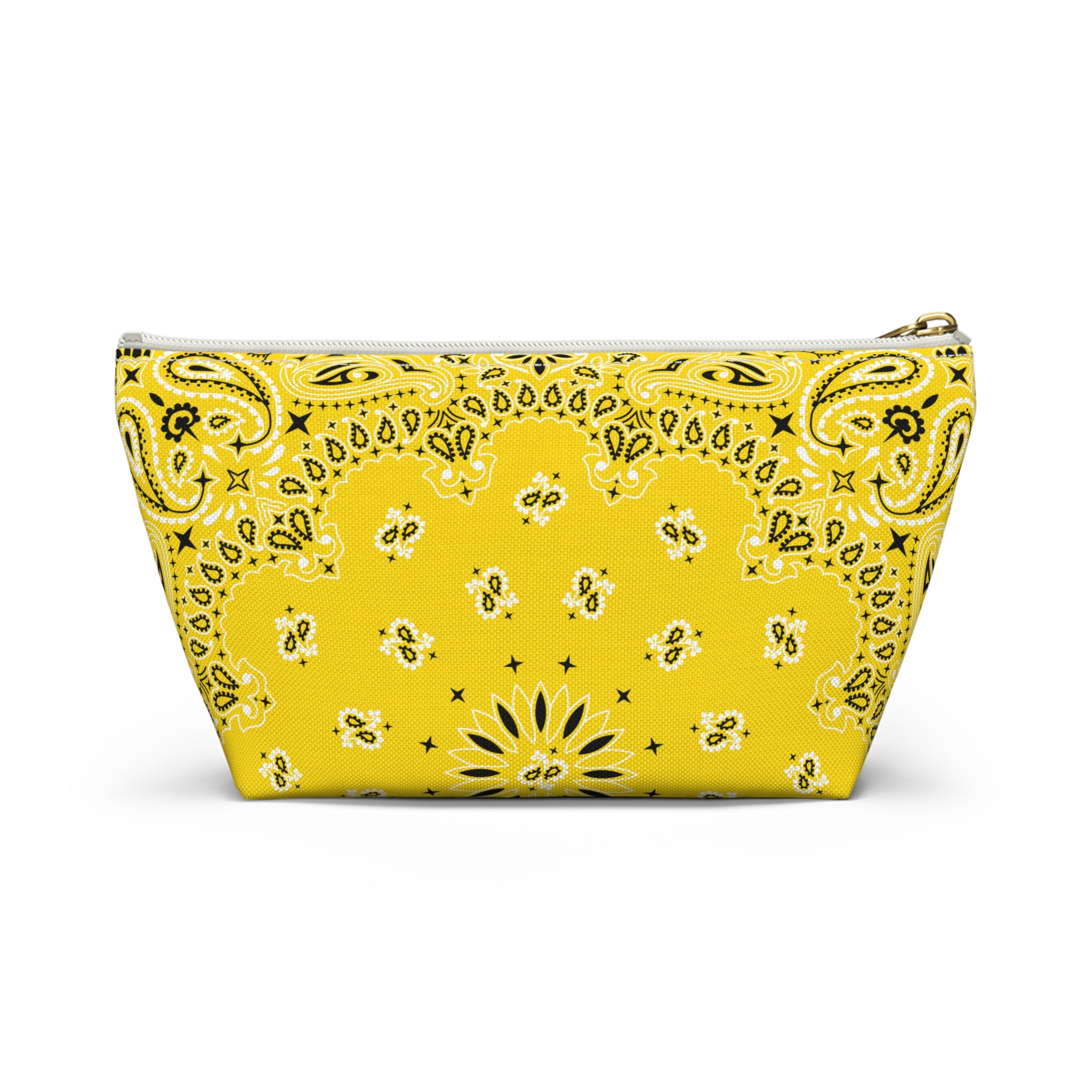 Sunny Yellow Bandana Jewelry Pouch - Costal Cowgirl, Her Travel Organizer Gift, Cosmetic Makeup Cute Accessory Case, Western Rodeo Style