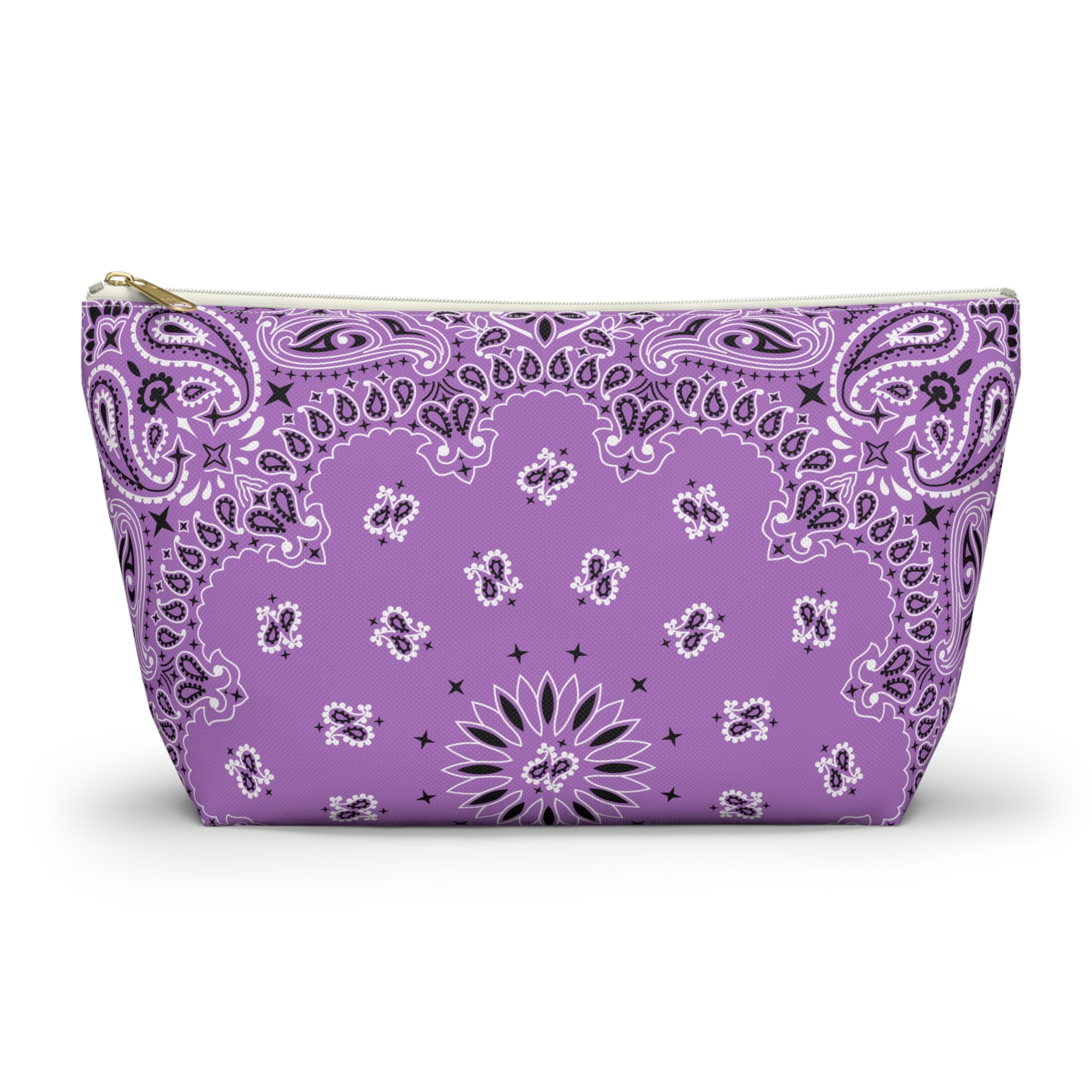 Lilac Bandana Jewelry Pouch - Travel Organizer, Pencil Bag, Gift for Her, Cosmetic Makeup Bag, Cute Accessory Case