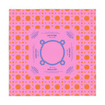 Pink & Orange Rattan Mahjong Tablecloth, Game Night Hostess Gift 55x55, Palm Beach Vibe, Mahj, with instrucitons,Table Cover, Home Decor