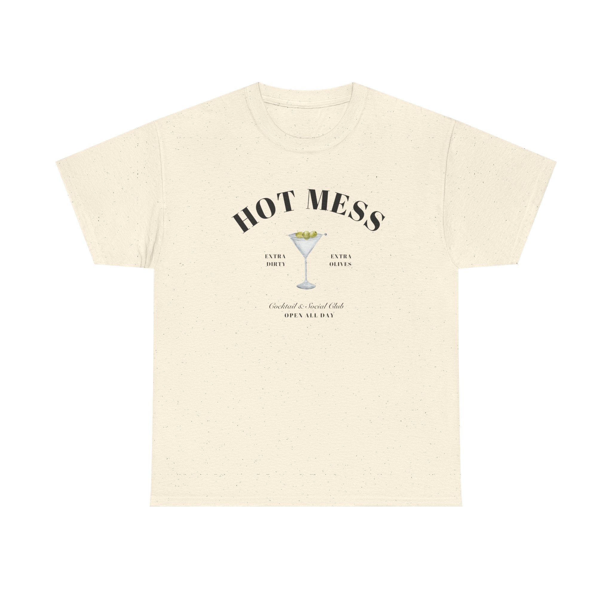 Hot Mess Cocktail Club Tee, Unisex Heavy Cotton Shirt