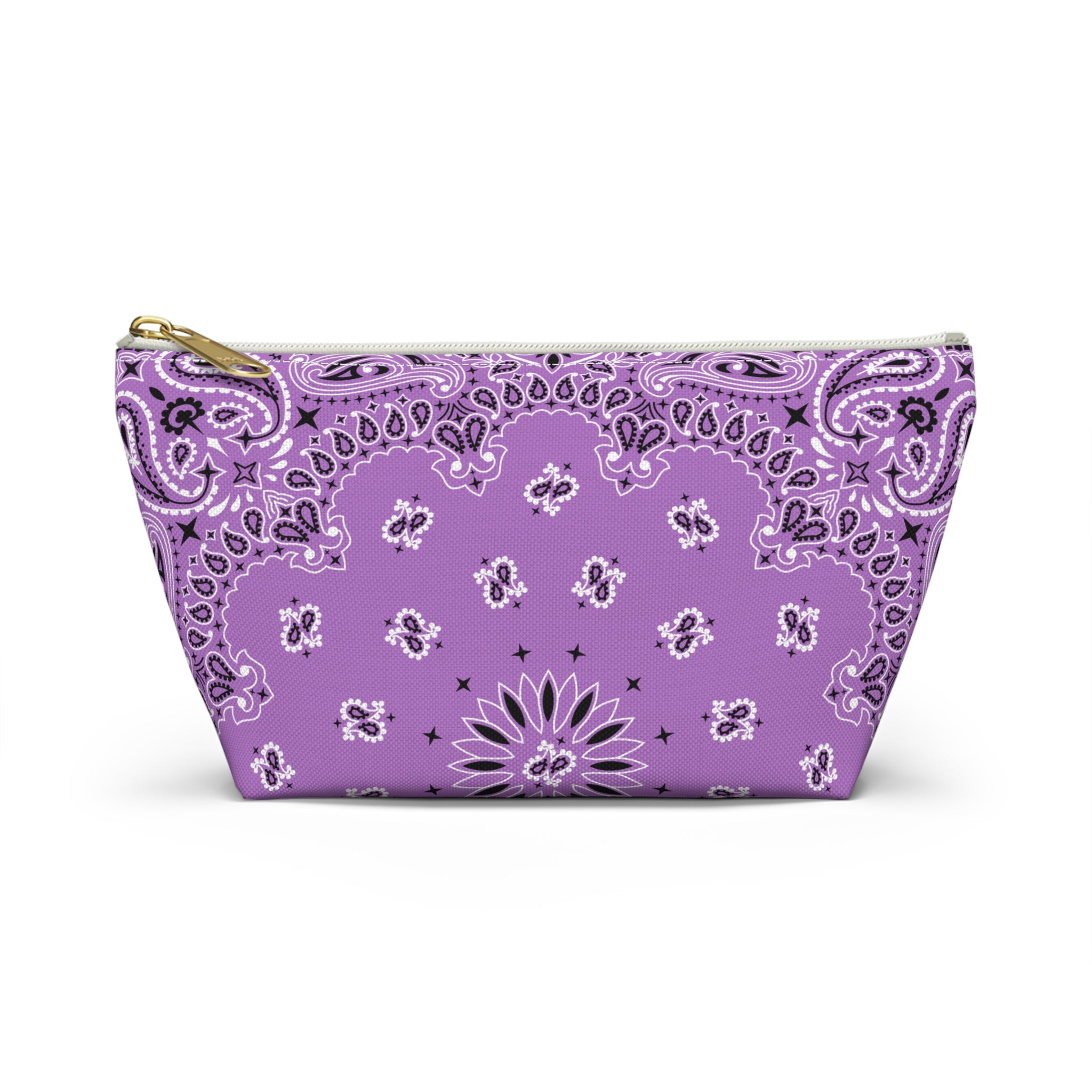 Lilac Bandana Jewelry Pouch - Travel Organizer, Pencil Bag, Gift for Her, Cosmetic Makeup Bag, Cute Accessory Case