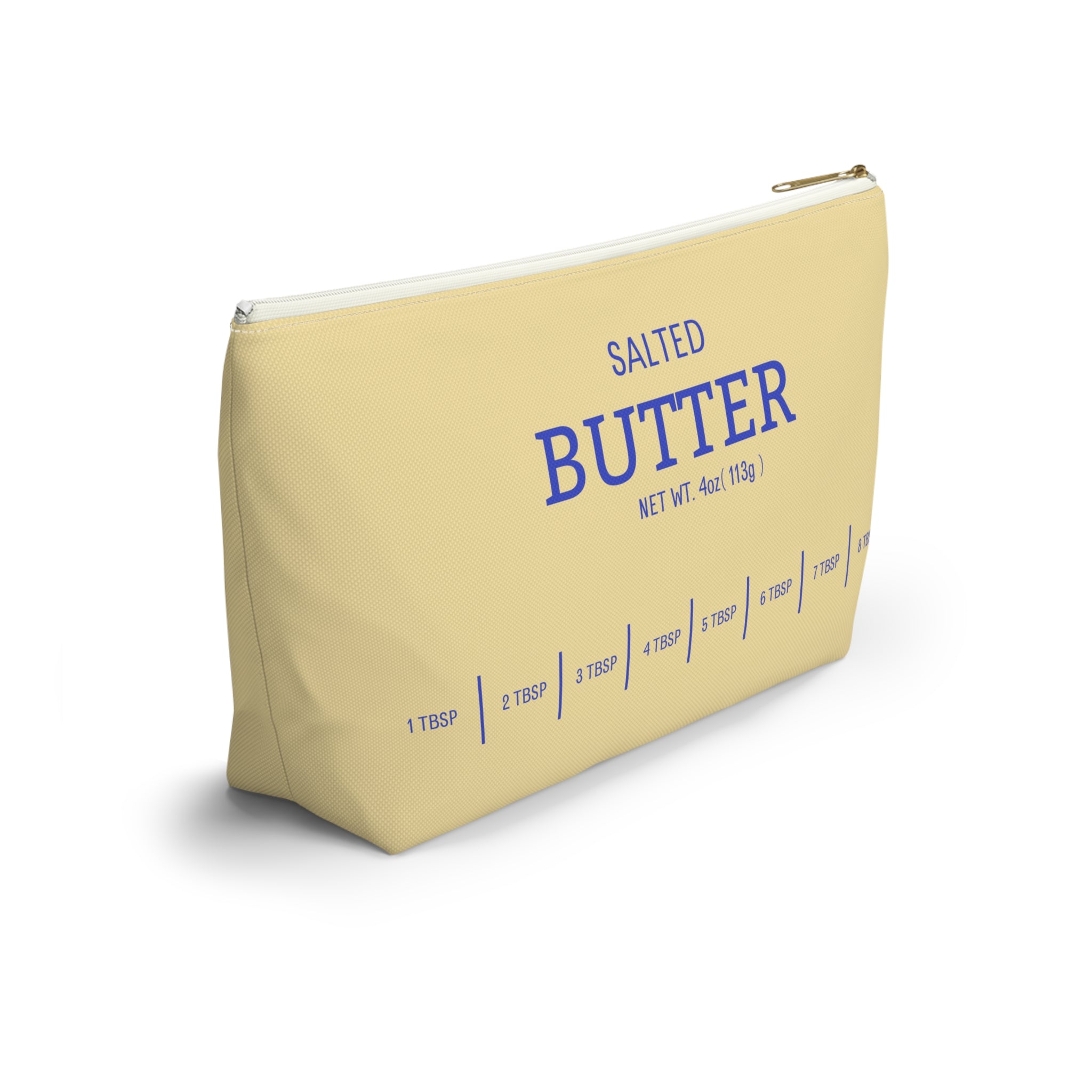 Stick of Butter Jewelry Pouch, Yellow Funny Gift for Foodie Chief, Cooks, Hostess, Pencil Case, Cooking Utensil Bag