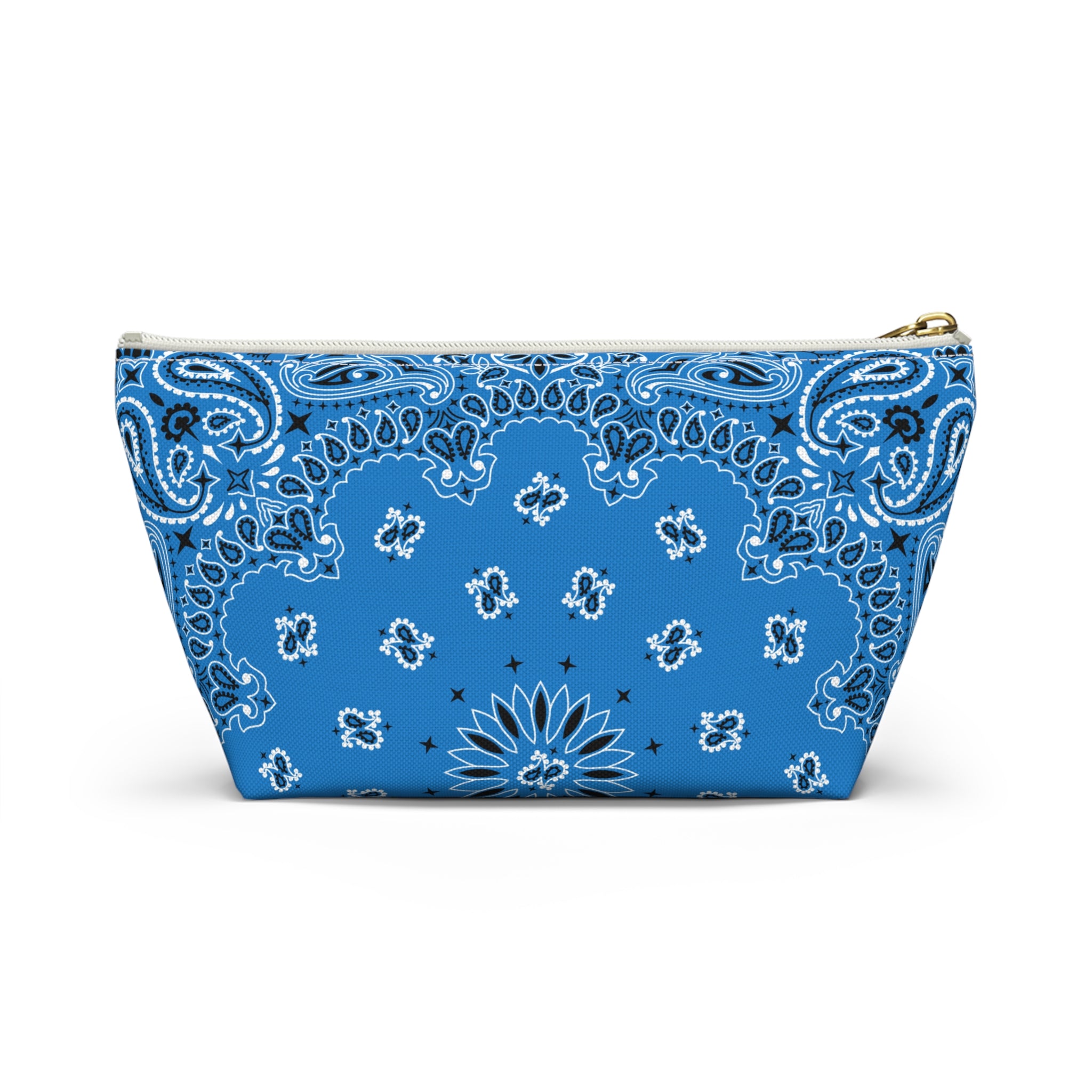 Sky Blue Bandana Jewelry Pouch - Costal Cowgirl, Travel Organizer, Gift for Her, Cosmetic Makeup Cute Accessory Case, Western Rodeo Style