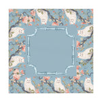 Chinoiserie White Cat Tablecloth, Grandmillennial Table Cover, Hostess Gift, Mahjong Game Night, West Palm Beach Vibe, Blue Bamboo