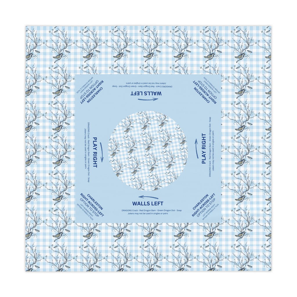 MAHJONG Tablecloth Blue Bird