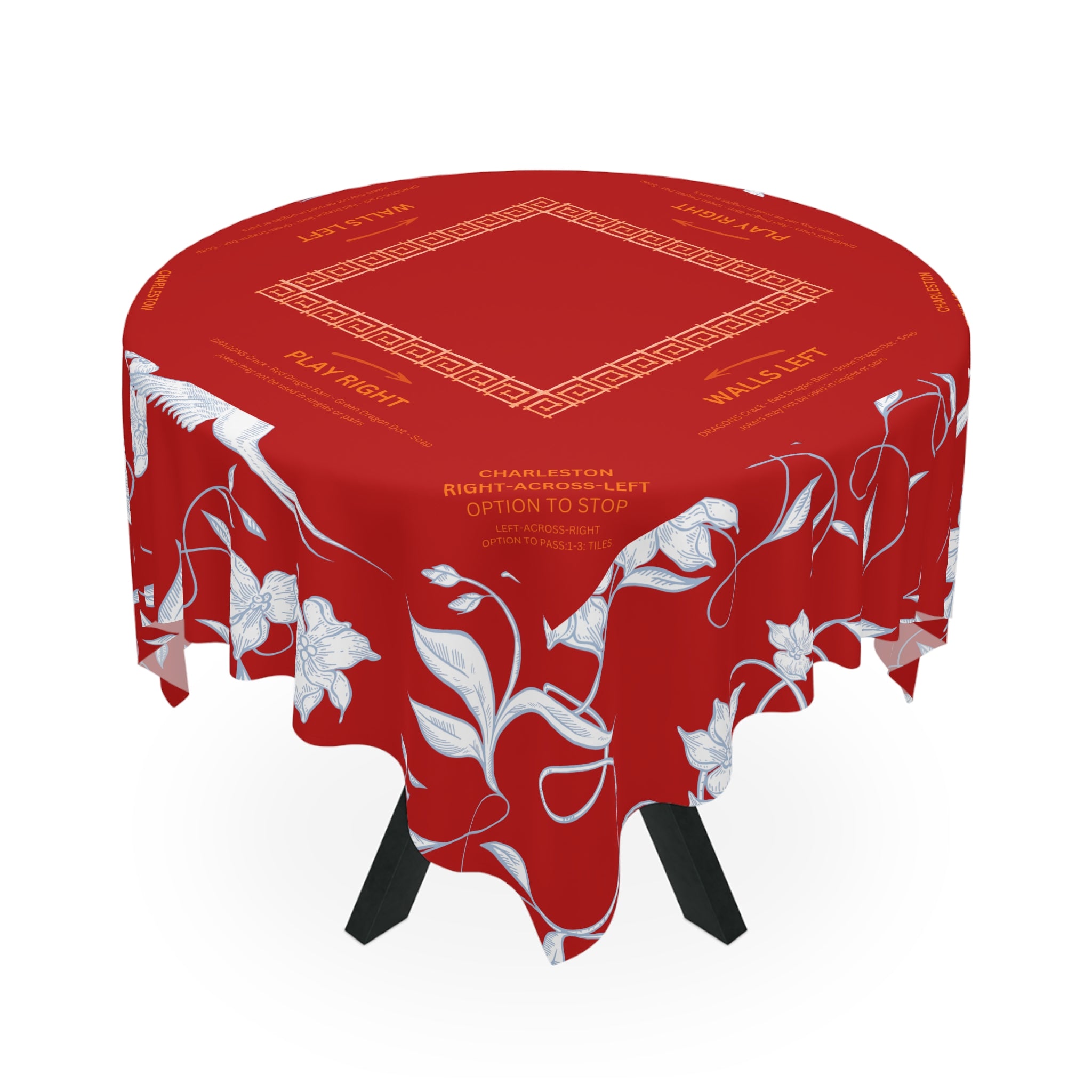Red Birdie Tablecloth, Grandmillennial Table Cover, Hostess Gift, Charleston Rules, Beginner Instructions