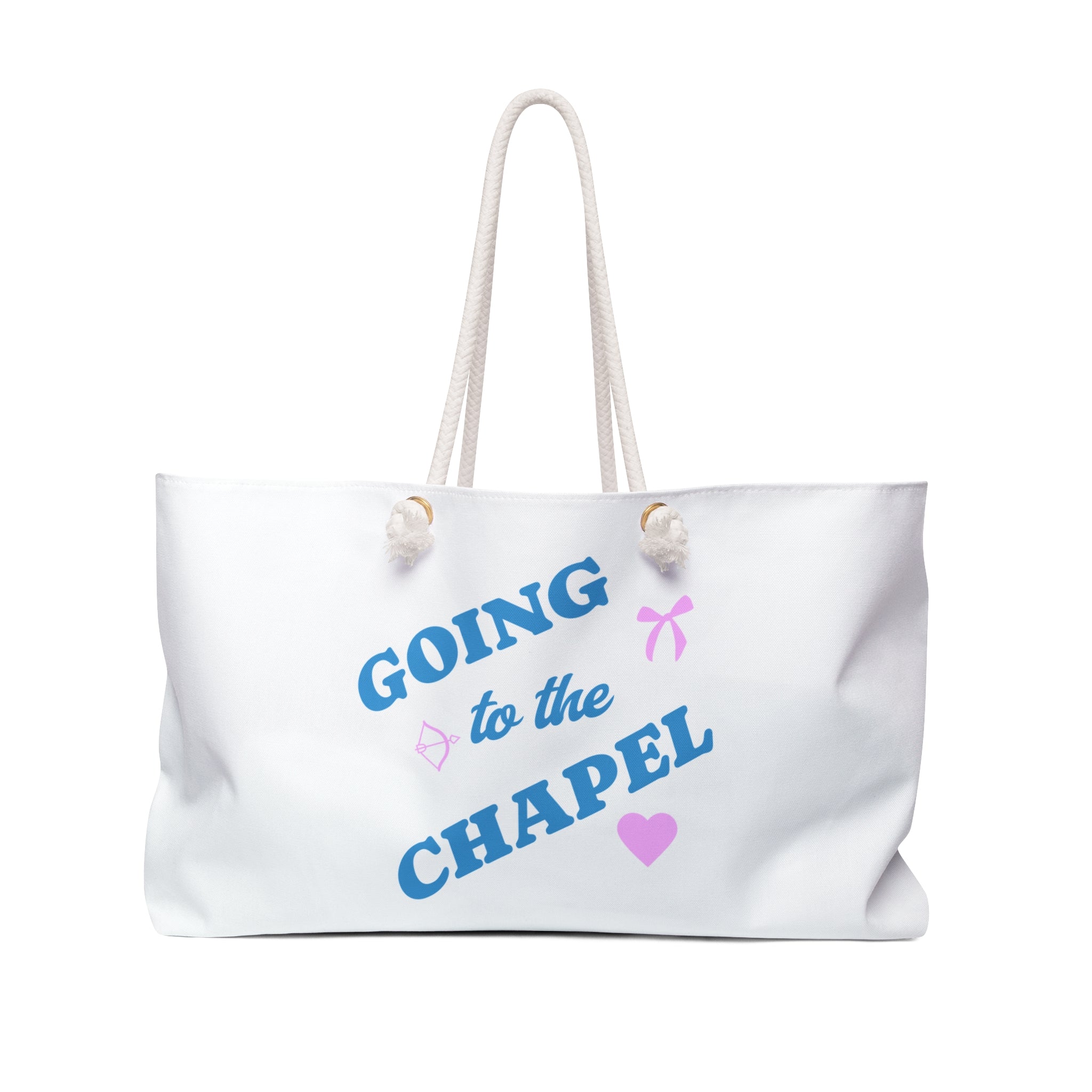 Going to the Chapel Tote, Large Beach Bag for Bride, Bachelorette, Vegas Wedding, Engagement Present, We are gonna get Married Weekender