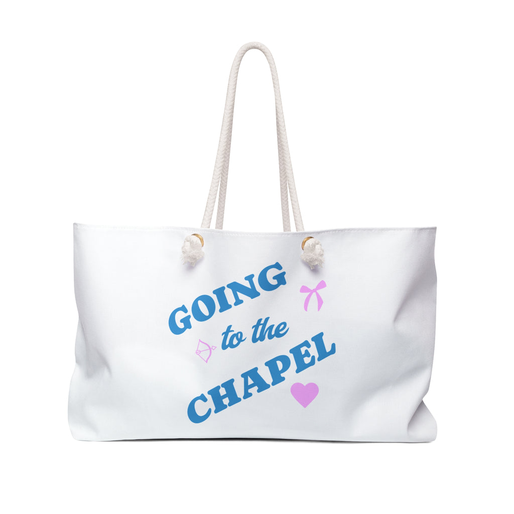 Going to the Chapel Tote, Large Beach Bag for Bride, Bachelorette, Vegas Wedding, Engagement Present, We are gonna get Married Weekender