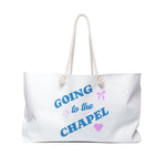Going to the Chapel Tote, Large Beach Bag for Bride, Bachelorette, Vegas Wedding, Engagement Present, We are gonna get Married Weekender
