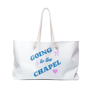 Going to the Chapel Tote, Large Beach Bag for Bride, Bachelorette, Vegas Wedding, Engagement Present, We are gonna get Married Weekender