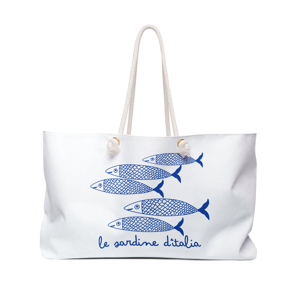 Sardines Travel Tote Great for Overnight, Tropical Vacation Shoulder Bag, Beach Trip