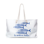 Sardines Travel Tote Great for Overnight, Tropical Vacation Shoulder Bag, Beach Trip