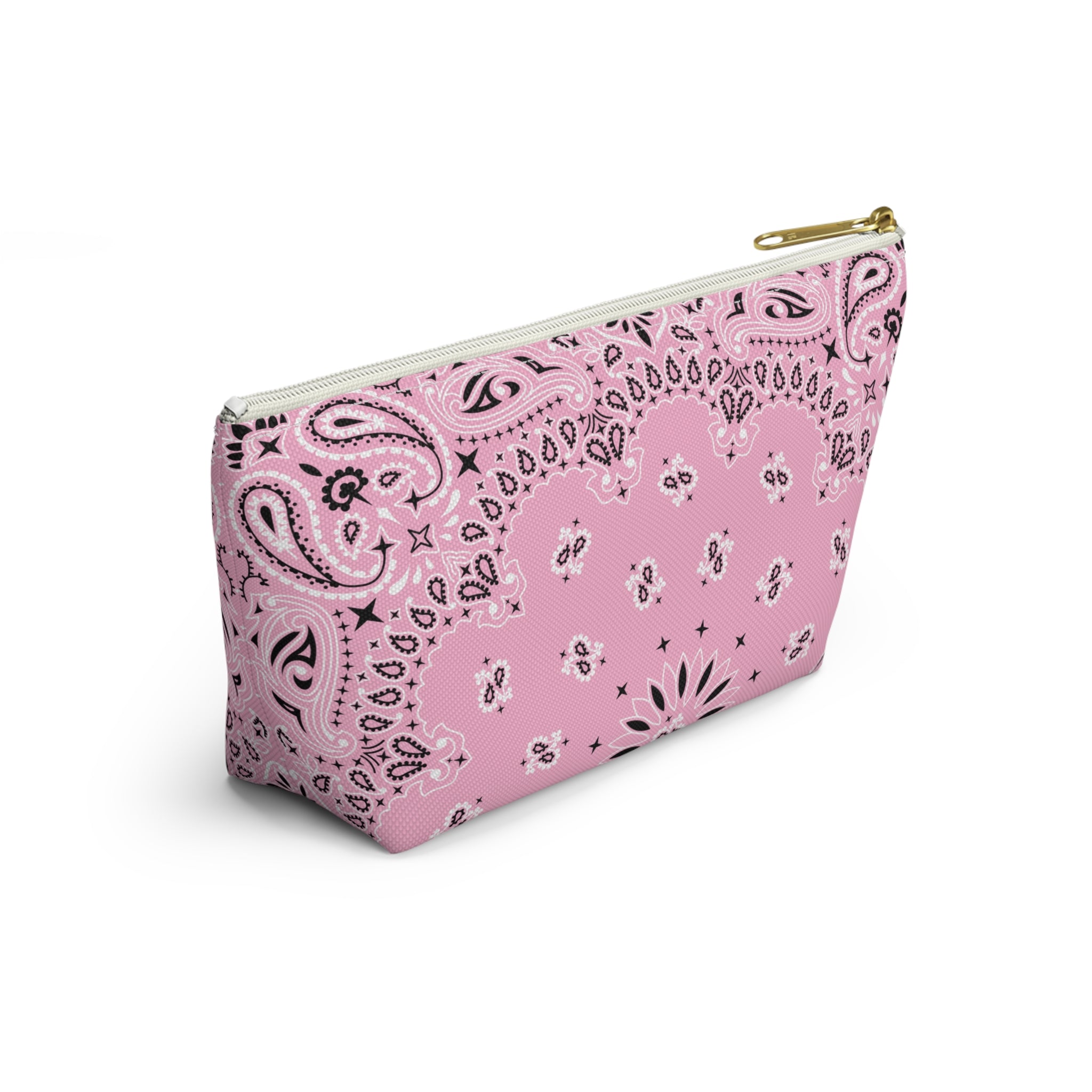 Pink Bandana Jewelry Pouch - Travel Organizer, Pencil Bag, Gift for Her, Cosmetic Makeup Bag, Cute Accessory Case