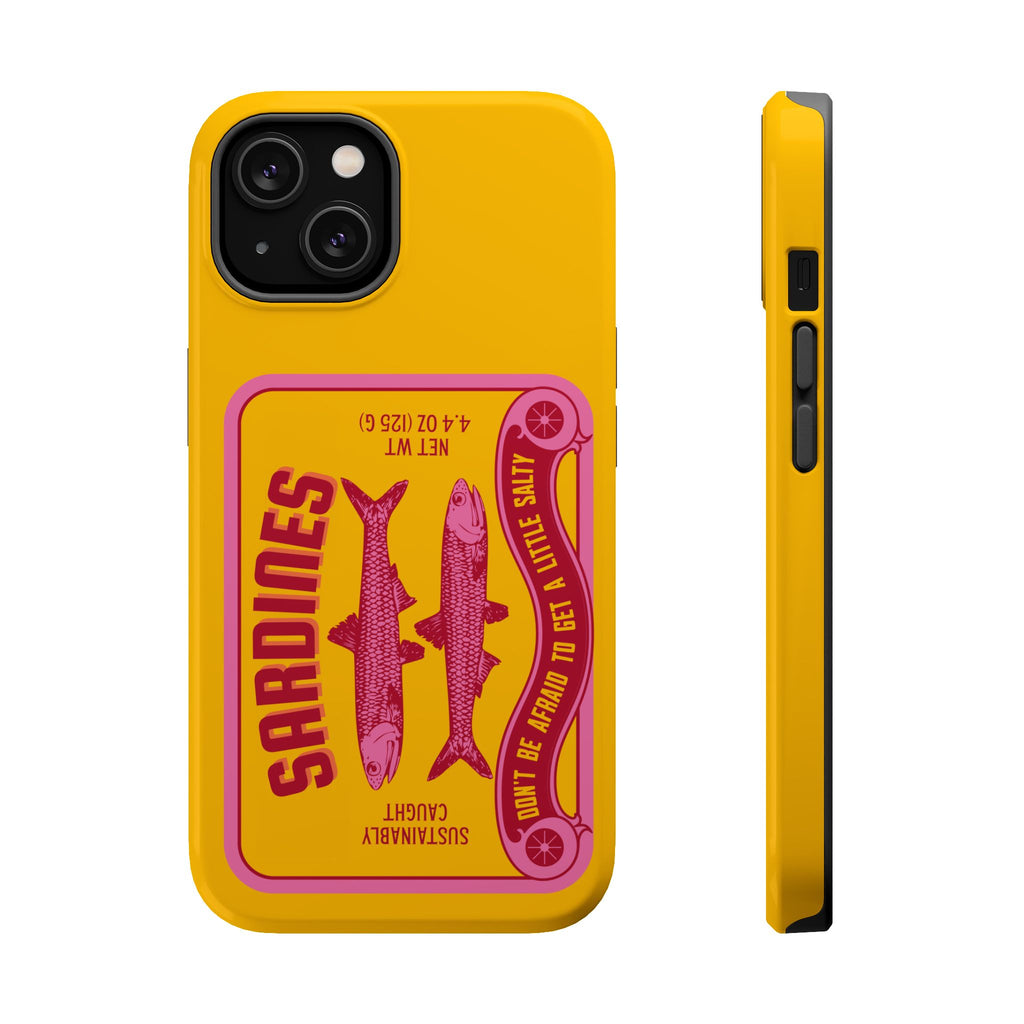 Sardines Magnetic Tough Case, Italy, Seafood, Phone Cover, Ocean Lover, Fisherman Aesthetic Accessories, Nautical, Funny Fish Lovers Gift