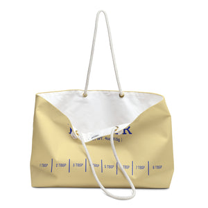 Stick of Butter Beach Bag, Yellow Funny Gift for Foodie Chief, Cooks, Hostess, Weekender, Grocery and Cooking Utensil Tote