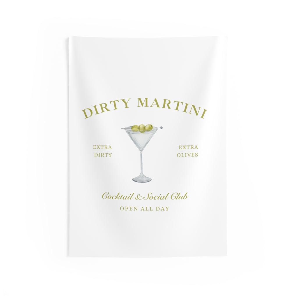 Dirty Martini Social Club Indoor Wall Tapestrie