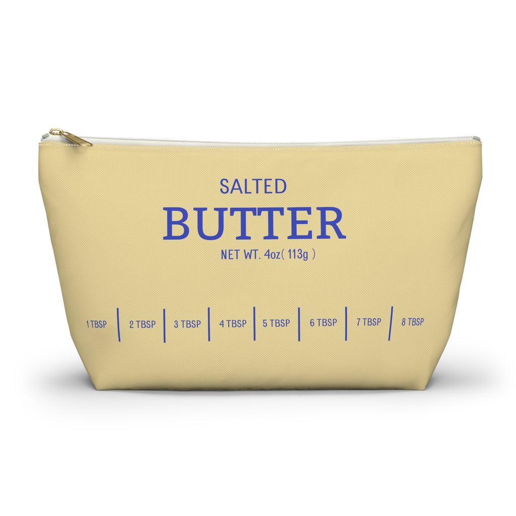 Stick of Butter Jewelry Pouch, Yellow Funny Gift for Foodie Chief, Cooks, Hostess, Pencil Case, Cooking Utensil Bag