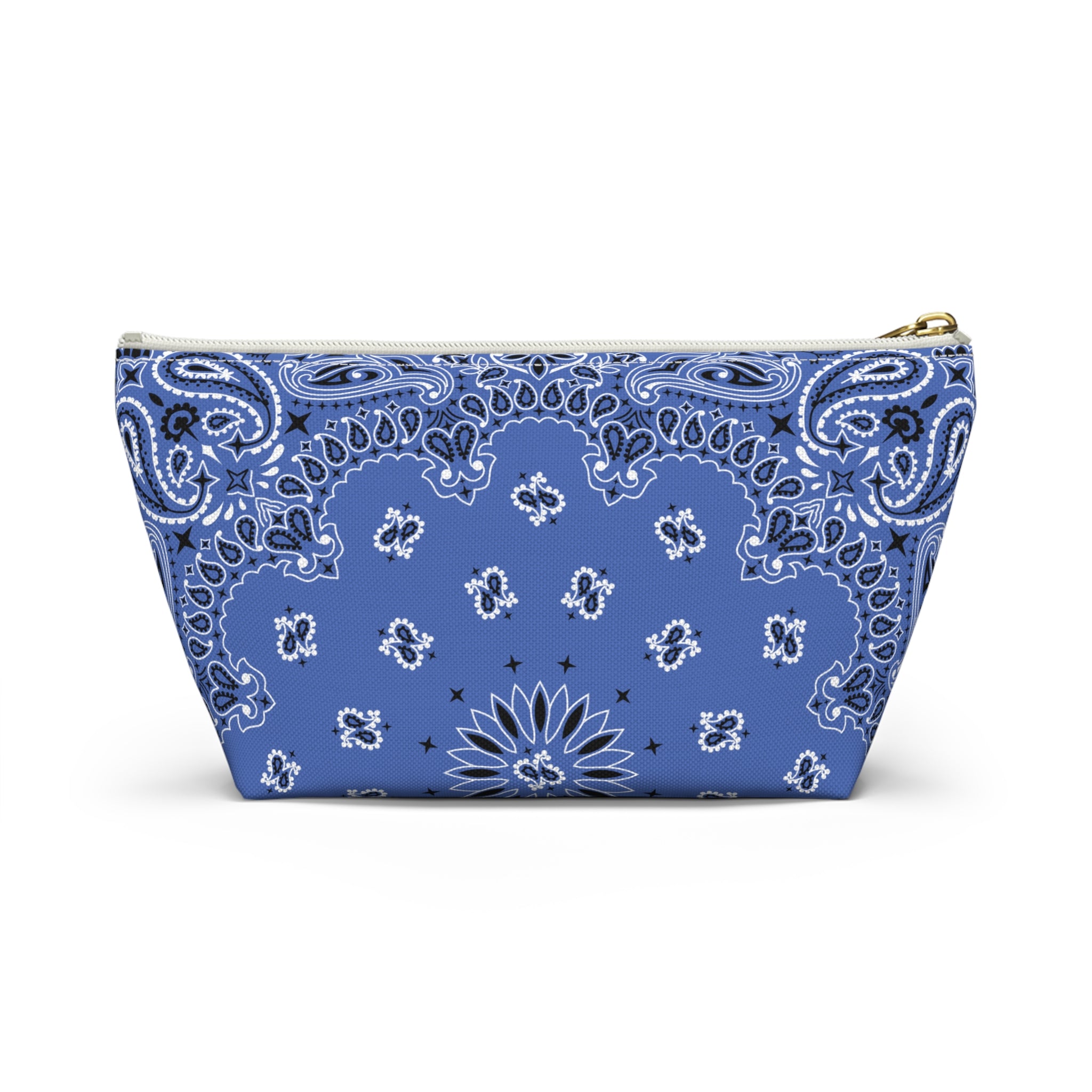 Corn Flower Blue Bandana Jewelry Pouch - Costal Cowgirl, Travel Organizer, Pencil Bag, Gift for Her, Cosmetic Makeup Cute Accessory Case