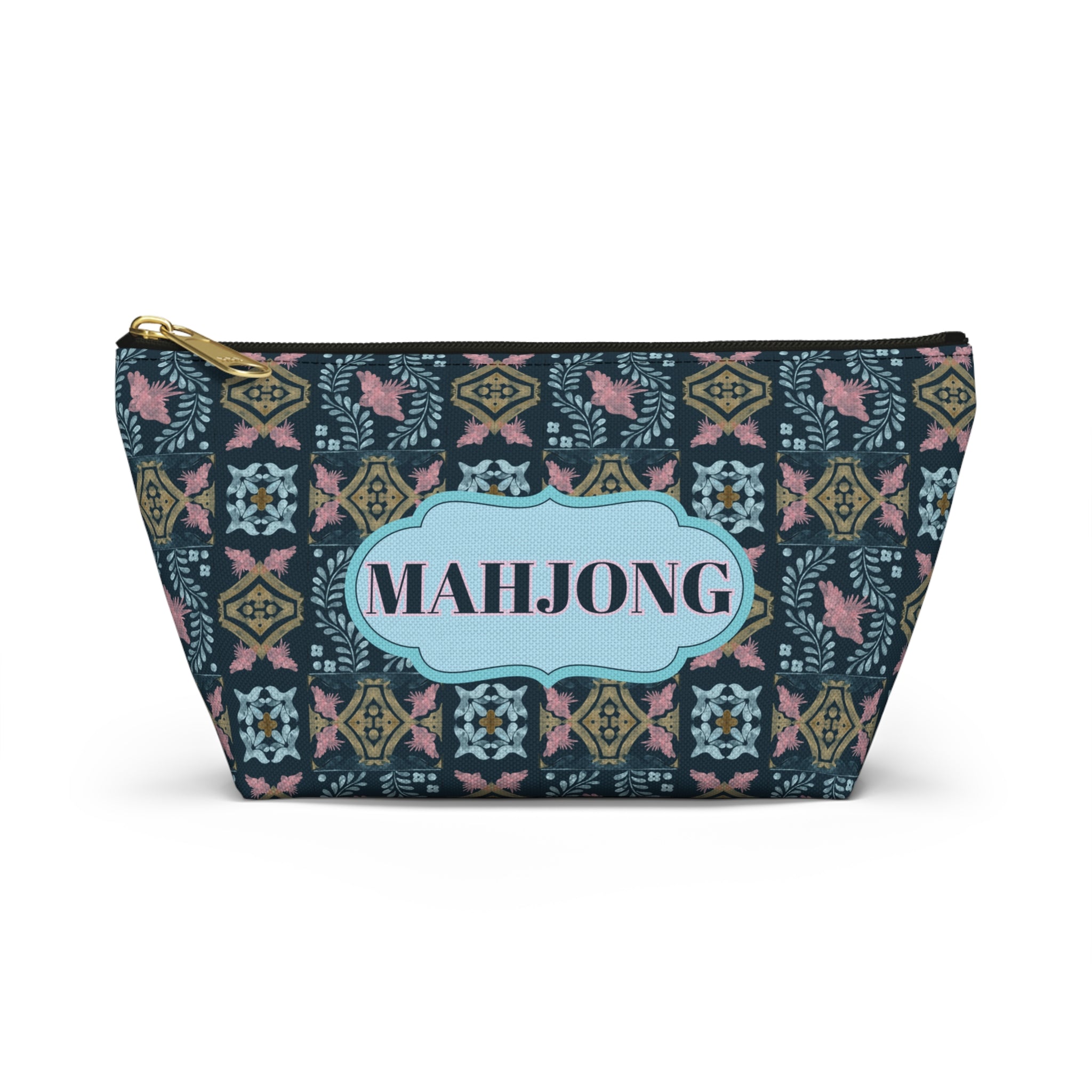 MAHJONG Tile Pouch Ornamental Navy