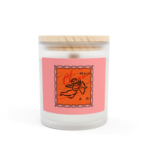 Cupid Champagne Frosted Glass Candle, 11oz, Love Candle, Valentine's Day, Engagement, Bride to Be, Lovers