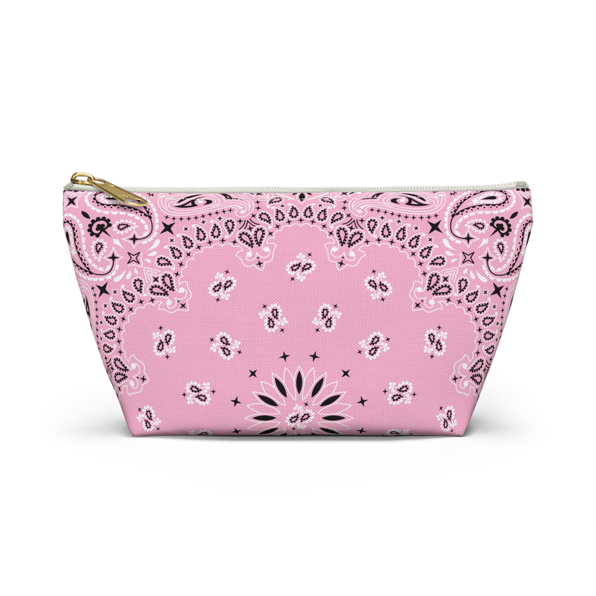 Pink Bandana Jewelry Pouch - Travel Organizer, Pencil Bag, Gift for Her, Cosmetic Makeup Bag, Cute Accessory Case