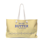 Stick of Butter Beach Bag, Yellow Funny Gift for Foodie Chief, Cooks, Hostess, Weekender, Grocery and Cooking Utensil Tote