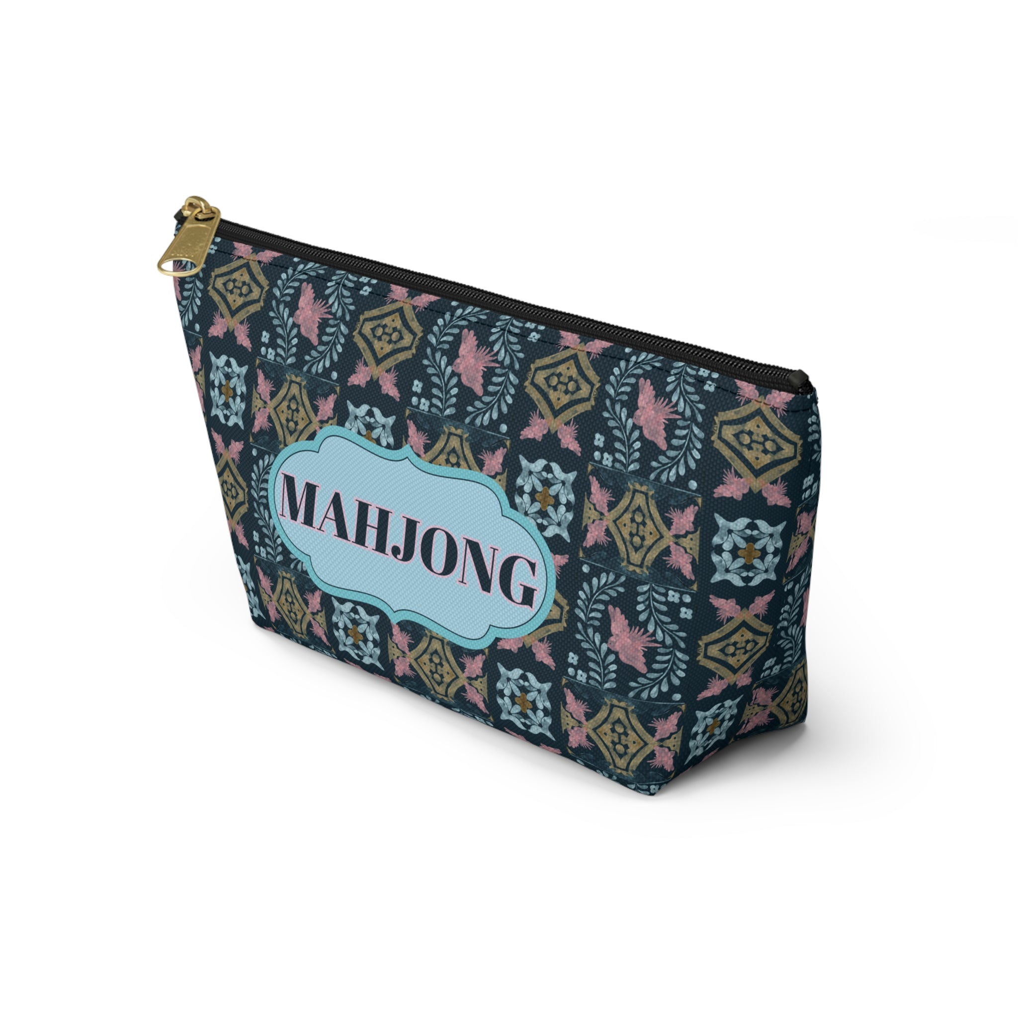 MAHJONG Tile Pouch Ornamental Navy