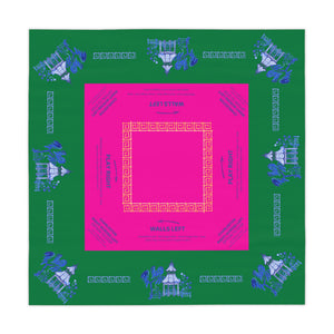 Blue Pagoda Tablecloth, Grandmillennial Table Cover, Hostess Gift, Charleston Rules, Beginner Instructions