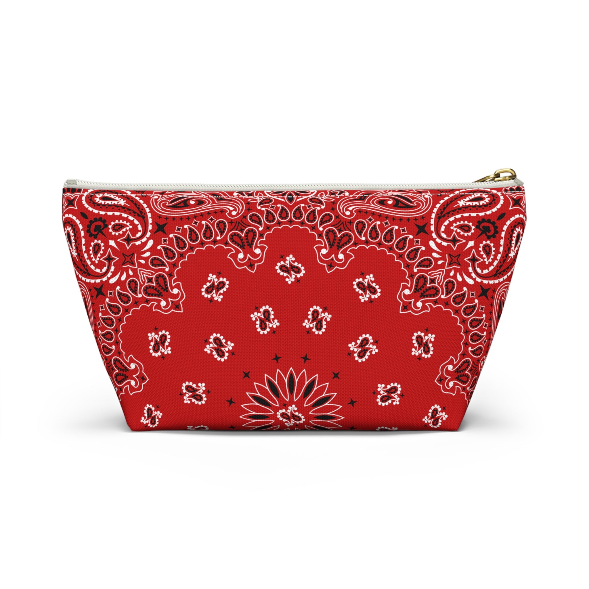 Classic Red Bandana Jewelry Pouch - Travel Organizer, Pencil Bag, Gift for Her, Cosmetic Makeup Bag, Cute Accessory Case