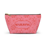 Pink Toile Valentine's Game Pouch, Mahjong Hostess Gift, Game Night Pouch, Mahj Pouch, Tile Bag