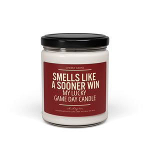 Smells Like A Sooner Win Soy Wax Candle, Lucky Game Day Candle, Football Down South
