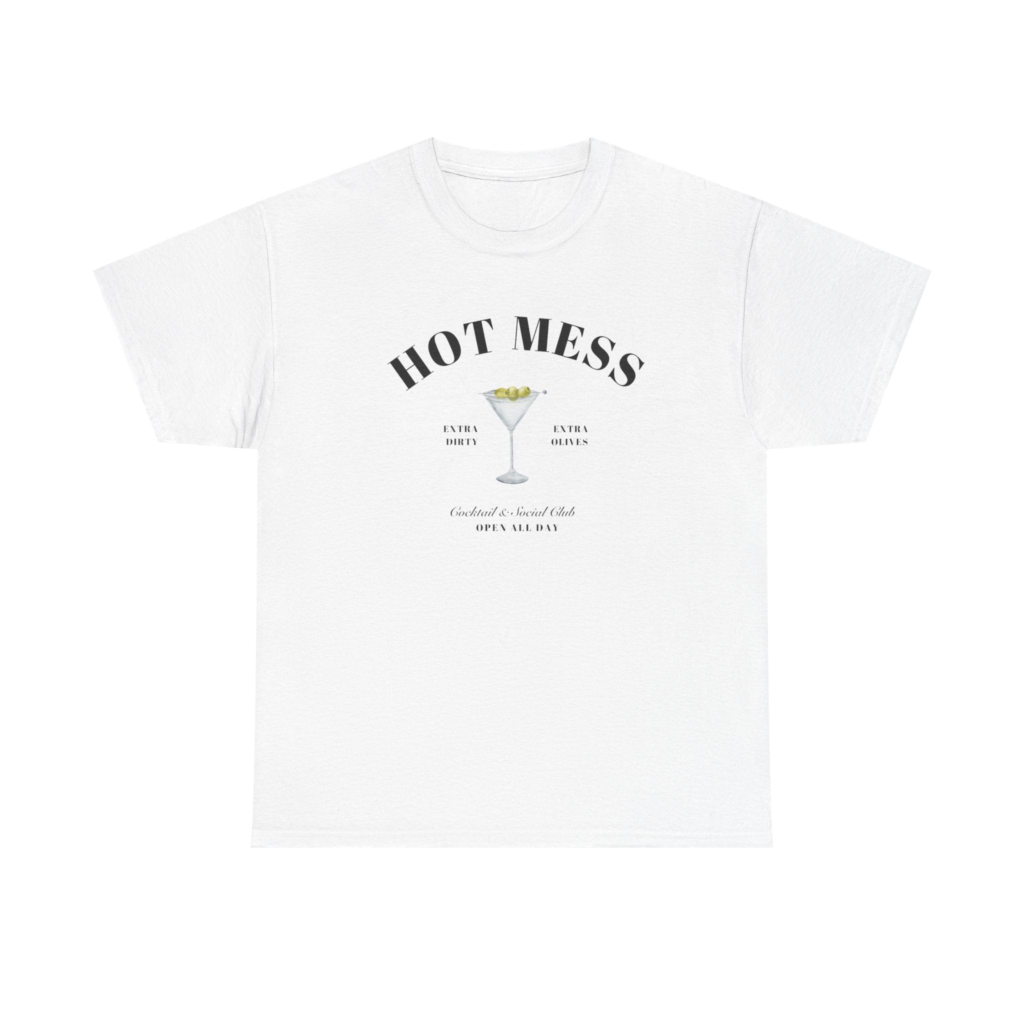 Hot Mess Cocktail Club Tee, Unisex Heavy Cotton Shirt