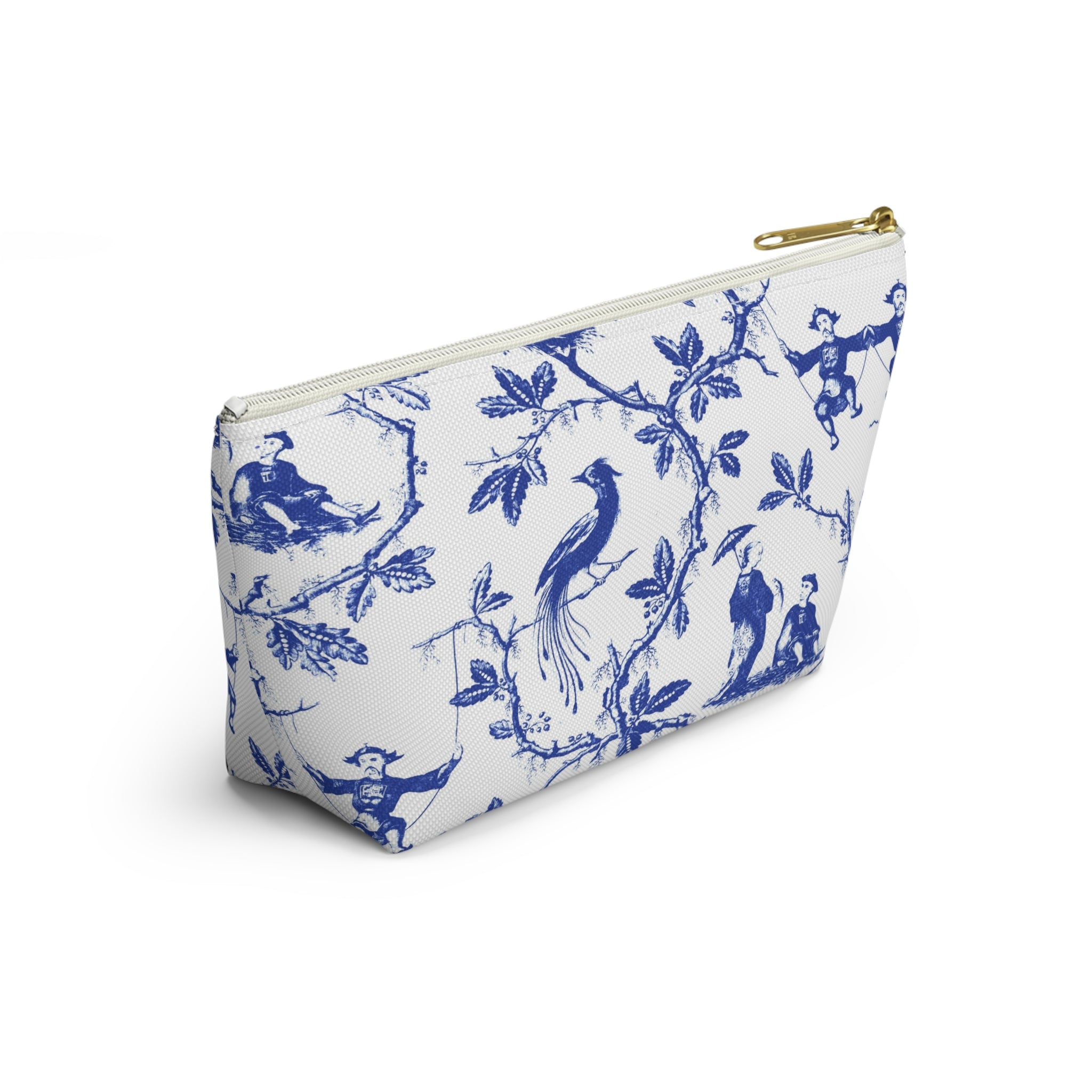 Chinoiserie Jewelry Pouch - Accessory Case, Travel Organizer, Pencil Bag, Gift for Her, Makeup Bag, Cute Indigo Blue and White
